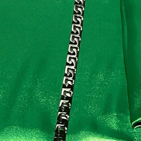 Thick Figaro Chain Stainless Steel Silver Color 24” long Men Women Necklace - Picture 5 of 9